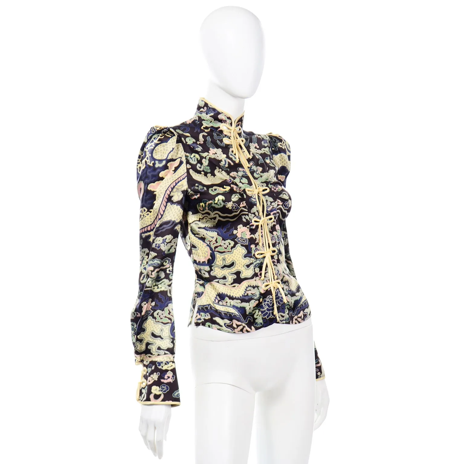 2004 Tom Ford for Yves Saint Laurent Vintage Silk Blouse