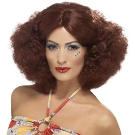 70s Afro Wig Adult Large Curly Auburn