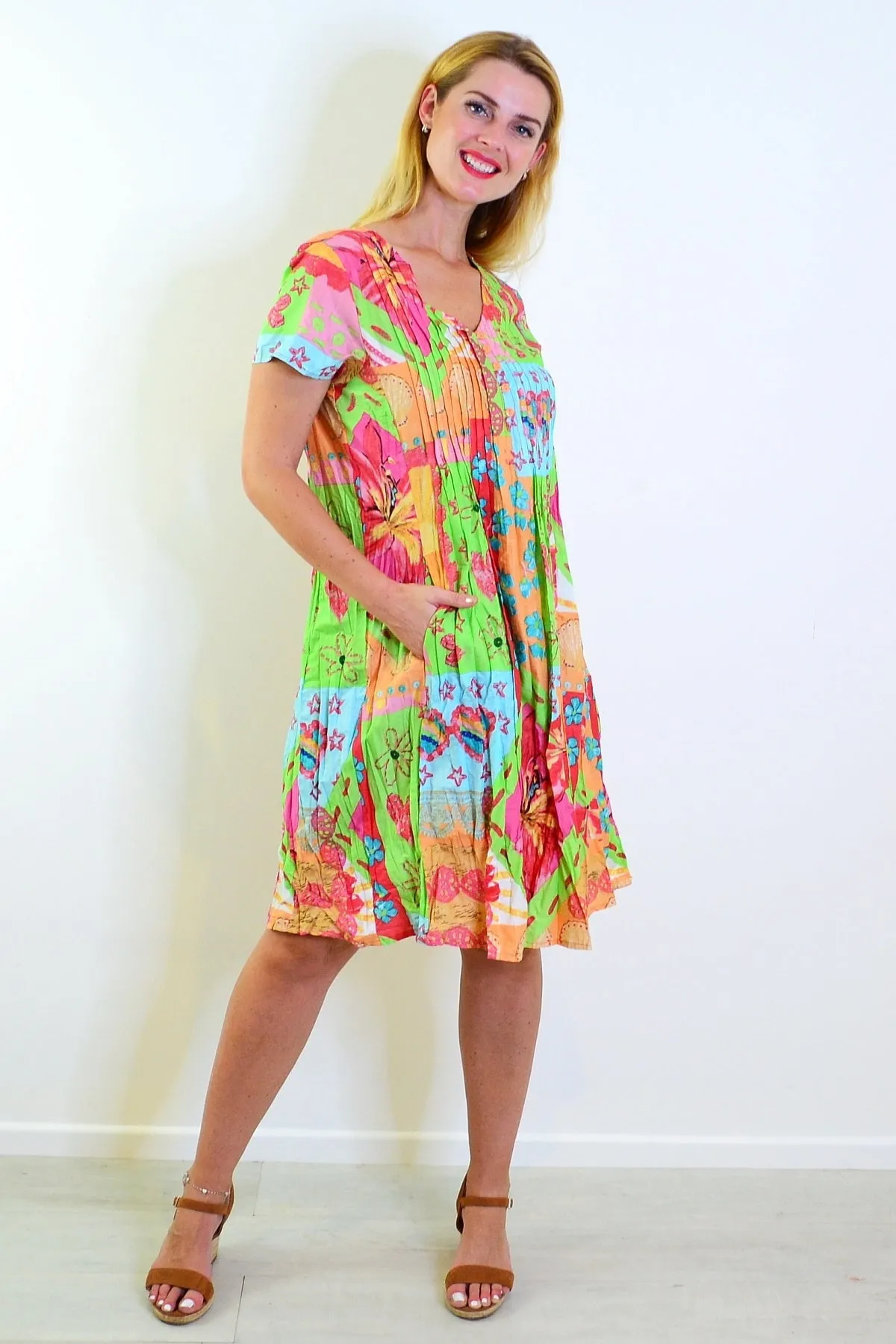 Aiya Napa Easy Fit Cotton Tunic Dress