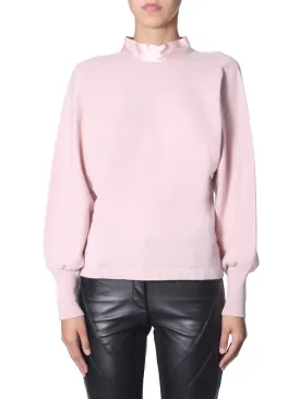 Alberta Ferretti High Neck Knitted Blouse