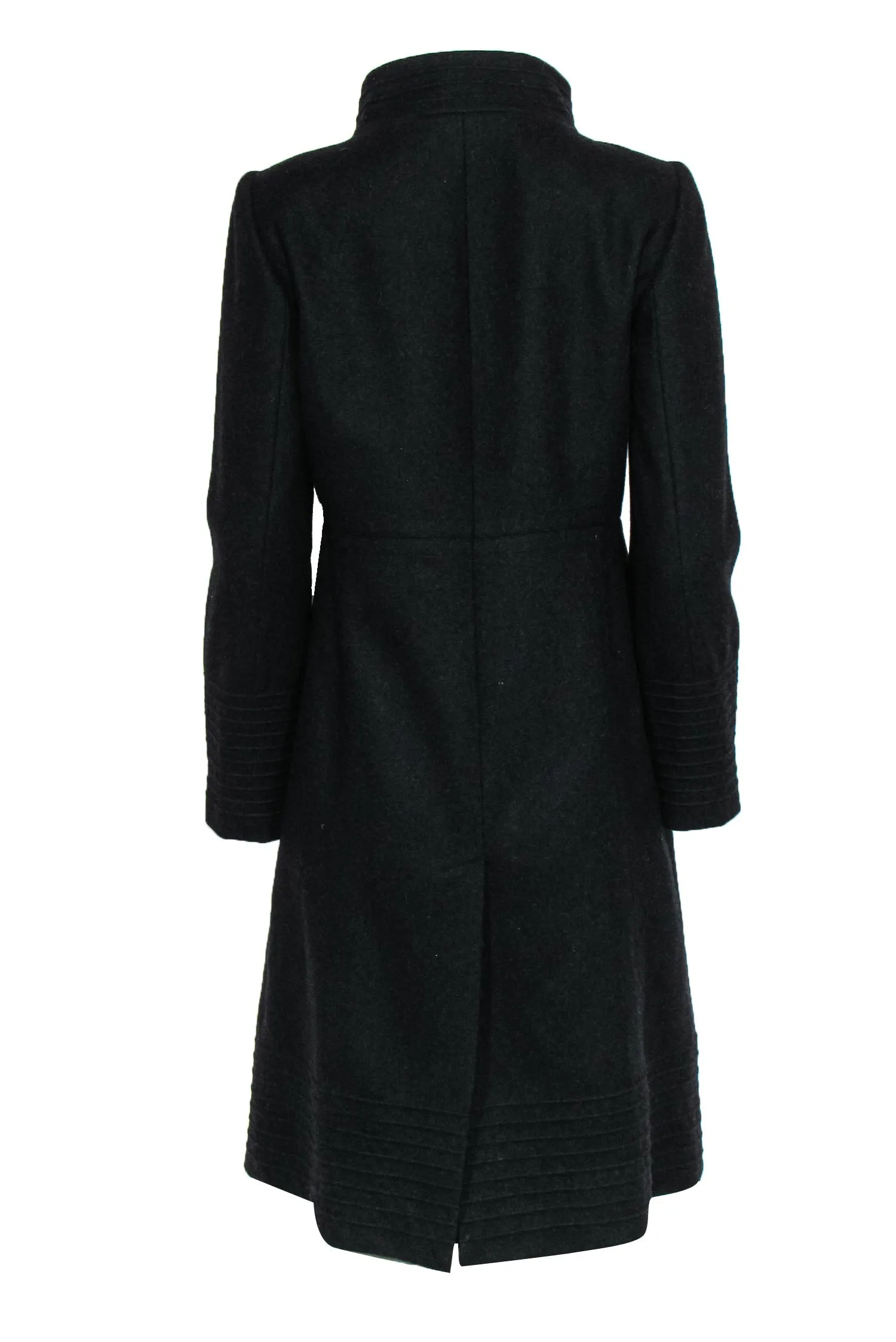 Antonio Melani - Black Wool Blend Double Breasted Longline Coat Sz 4