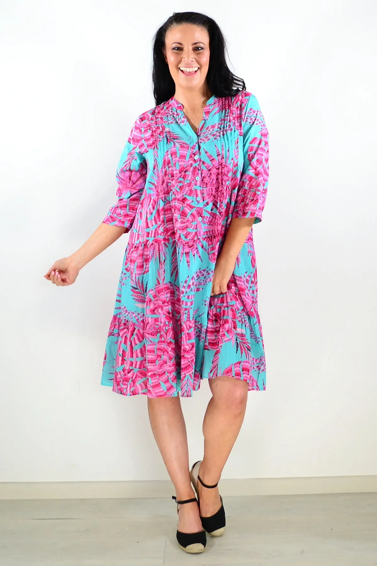 Aqua Pink Beth Tunic Dress