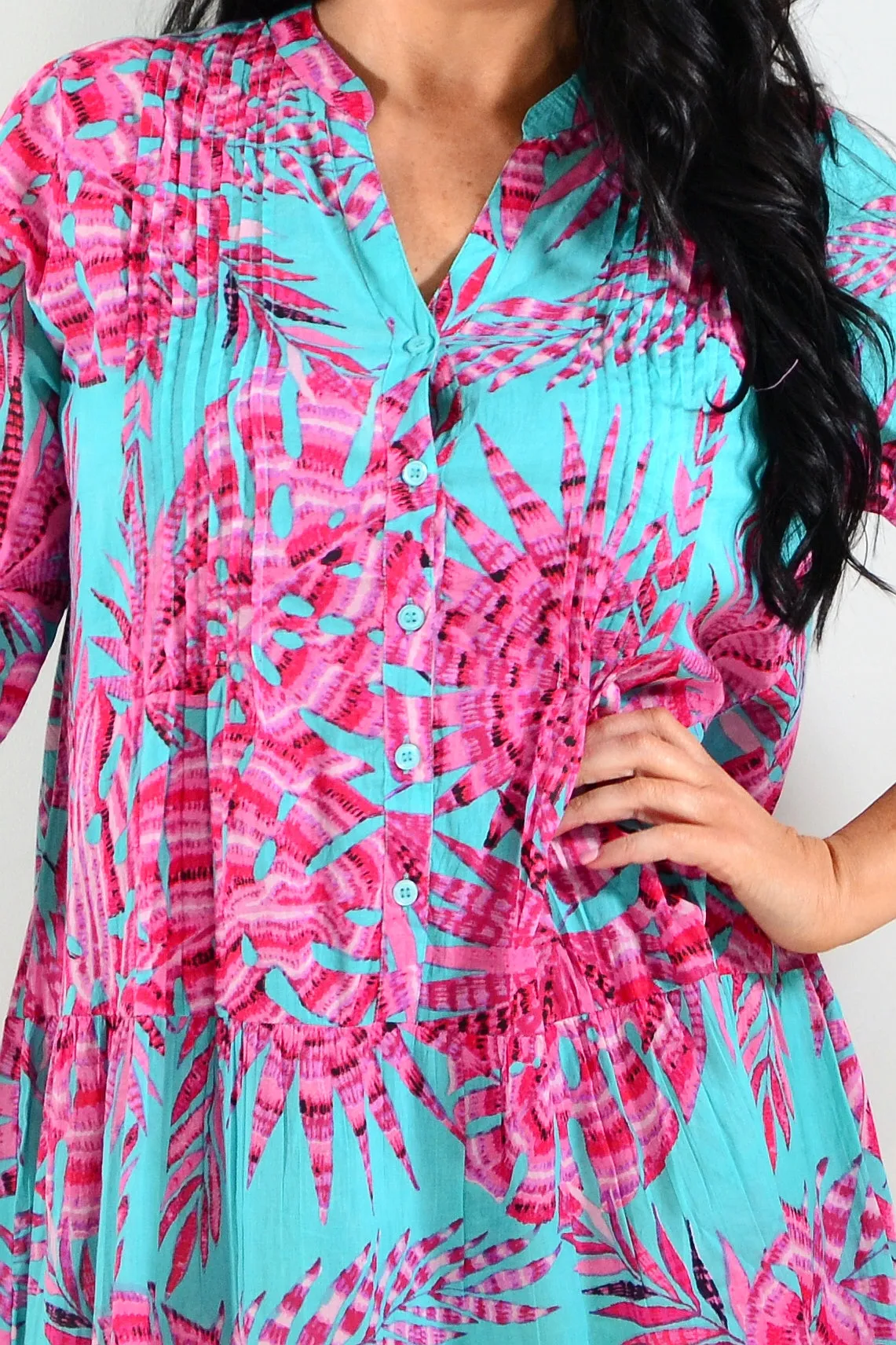 Aqua Pink Beth Tunic Dress