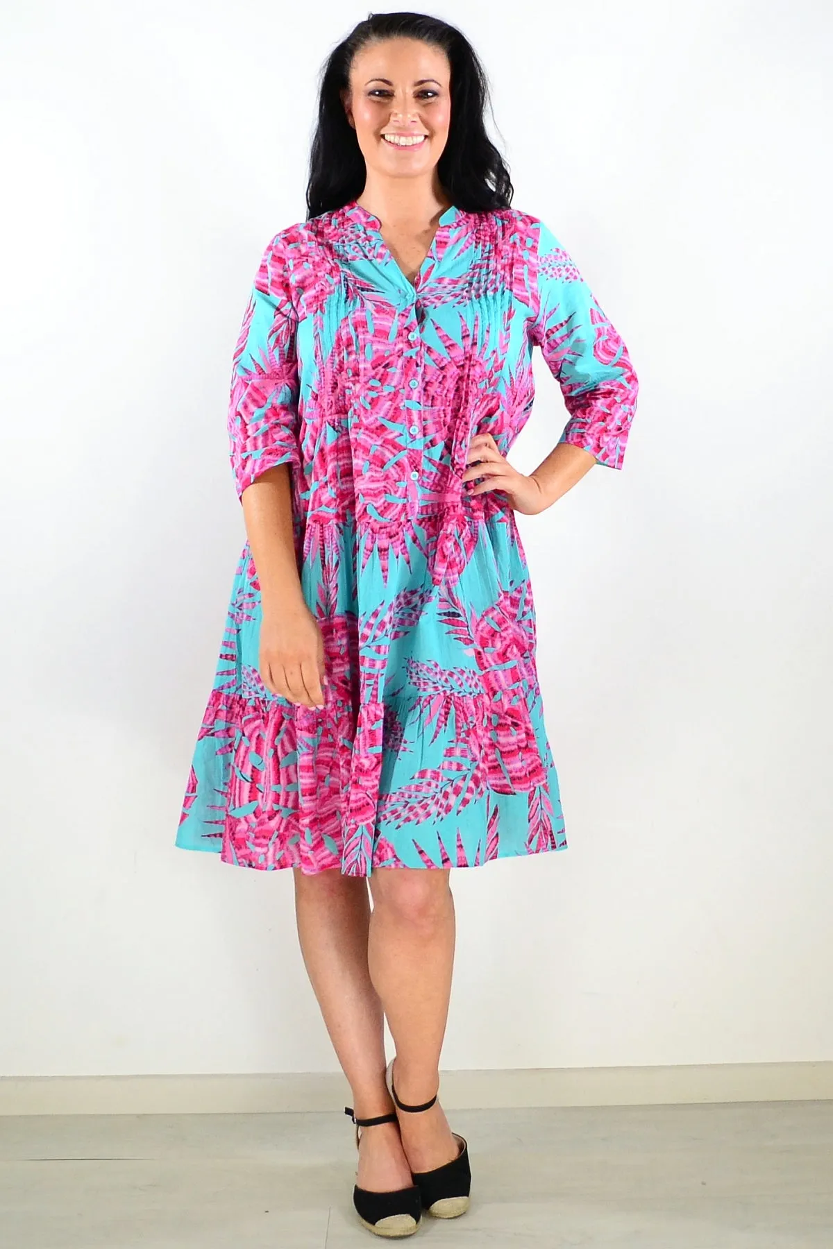 Aqua Pink Beth Tunic Dress