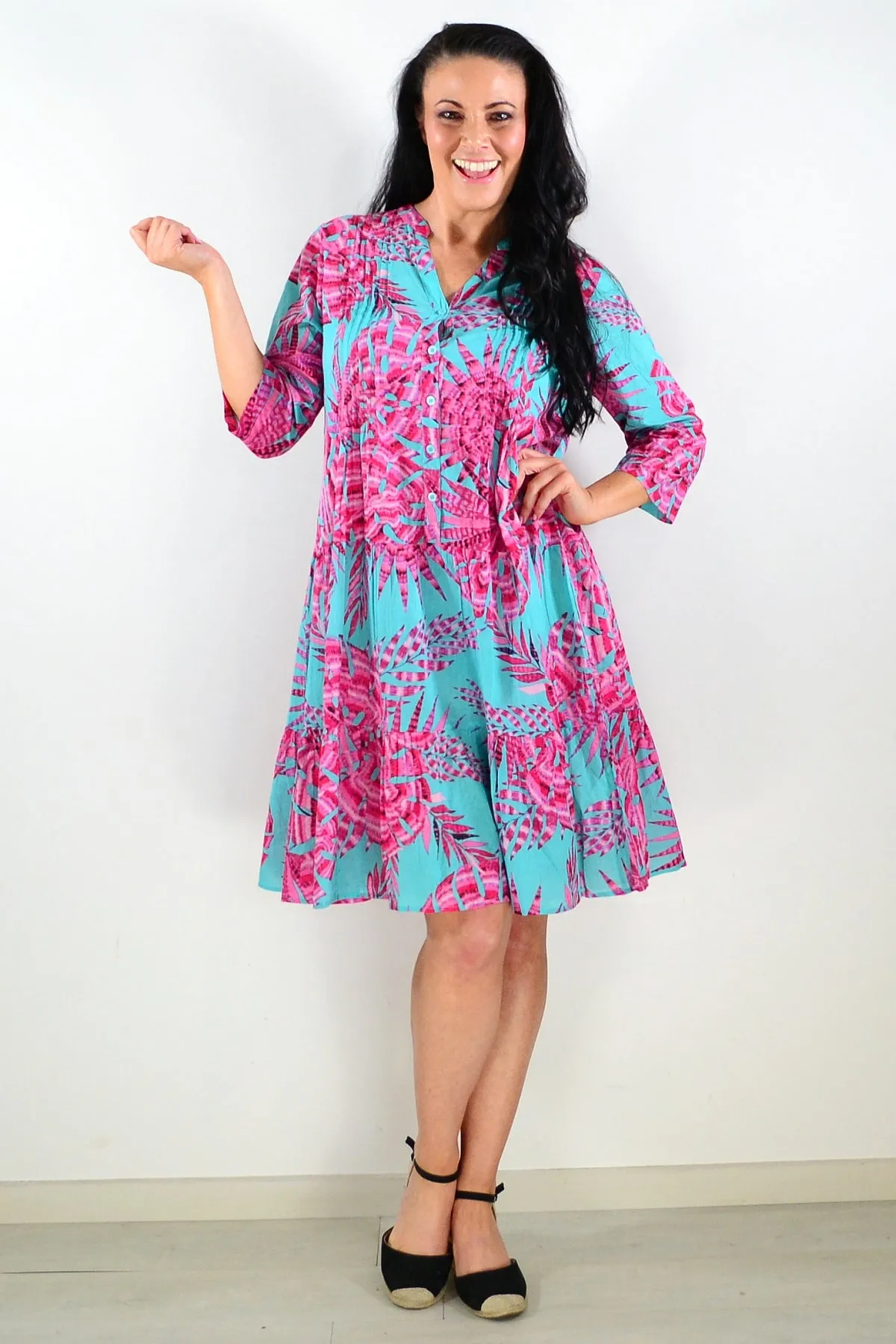 Aqua Pink Beth Tunic Dress