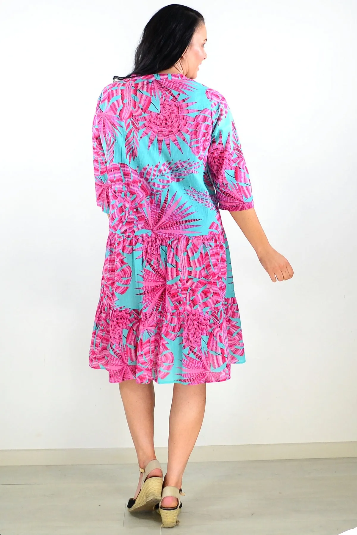 Aqua Pink Beth Tunic Dress