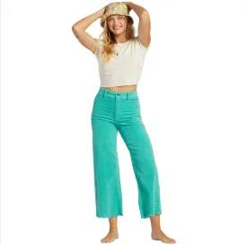 Billabong Free Fall Wide-Leg Corduroy Pants - Bright Lagoon