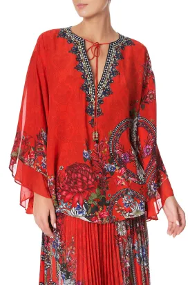 BLOUSE WITH DOUBLE SLEEVE WONDERING WARATAH