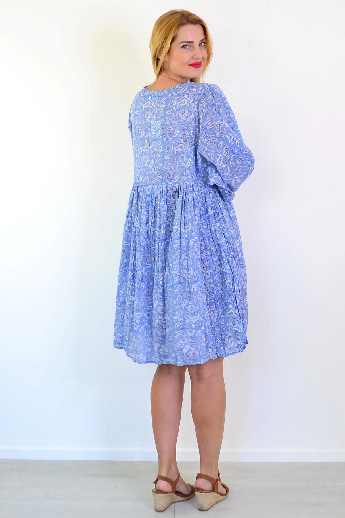 Blue Frida Boho Tunic Dress