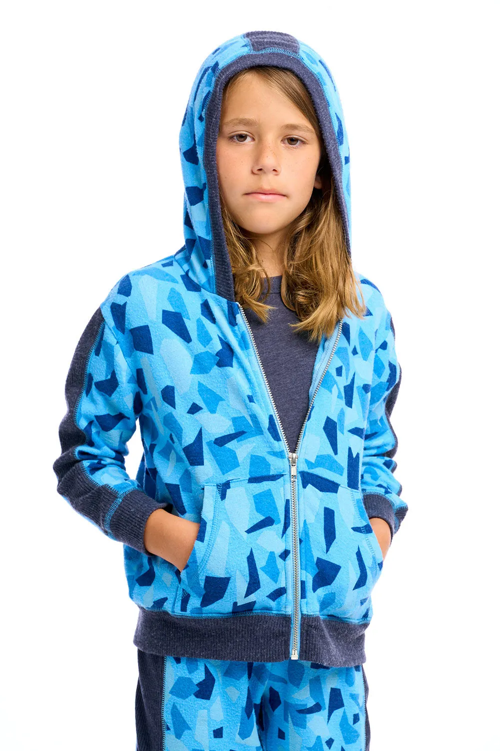 Boys Camo Zip Up Hoodie