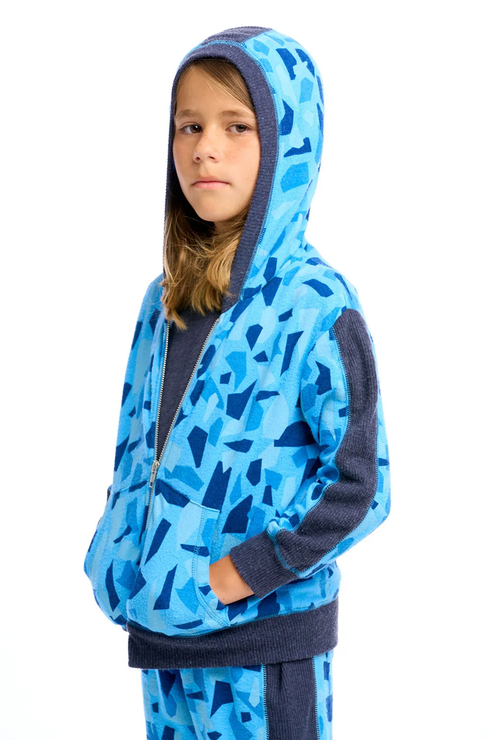 Boys Camo Zip Up Hoodie