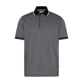 Bugatti -  Patterned Polo Shirt, Navy