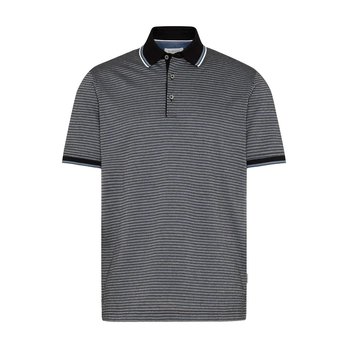 Bugatti -  Patterned Polo Shirt, Navy