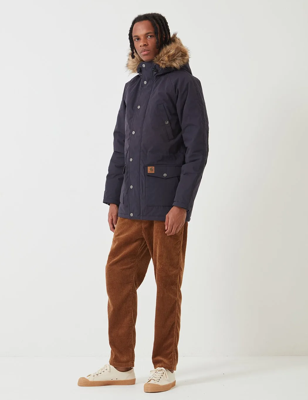 Carhartt-WIP Trapper Parka - Dark Navy Blue / Black