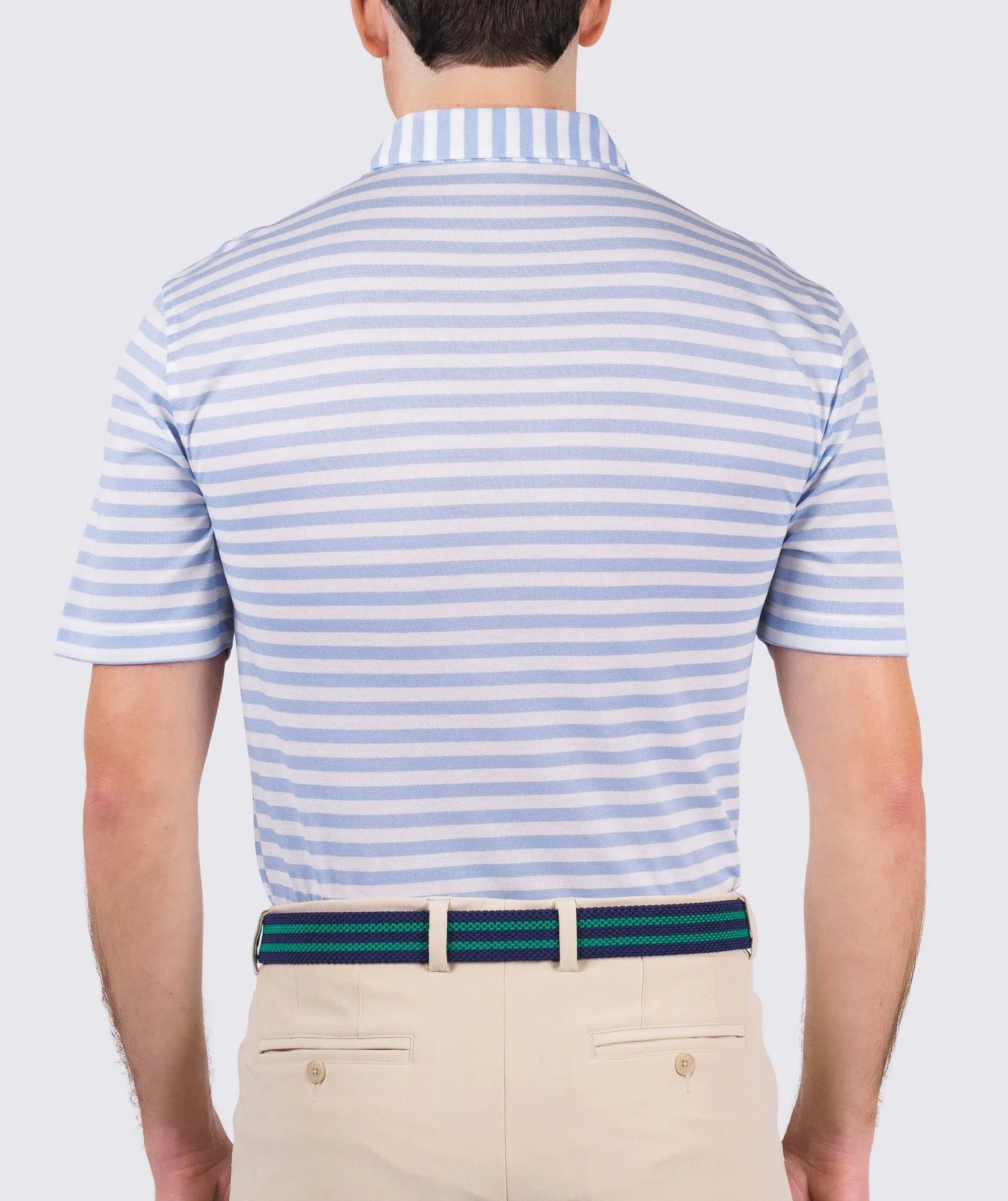 Cole Cotton Stripe Performance Polo