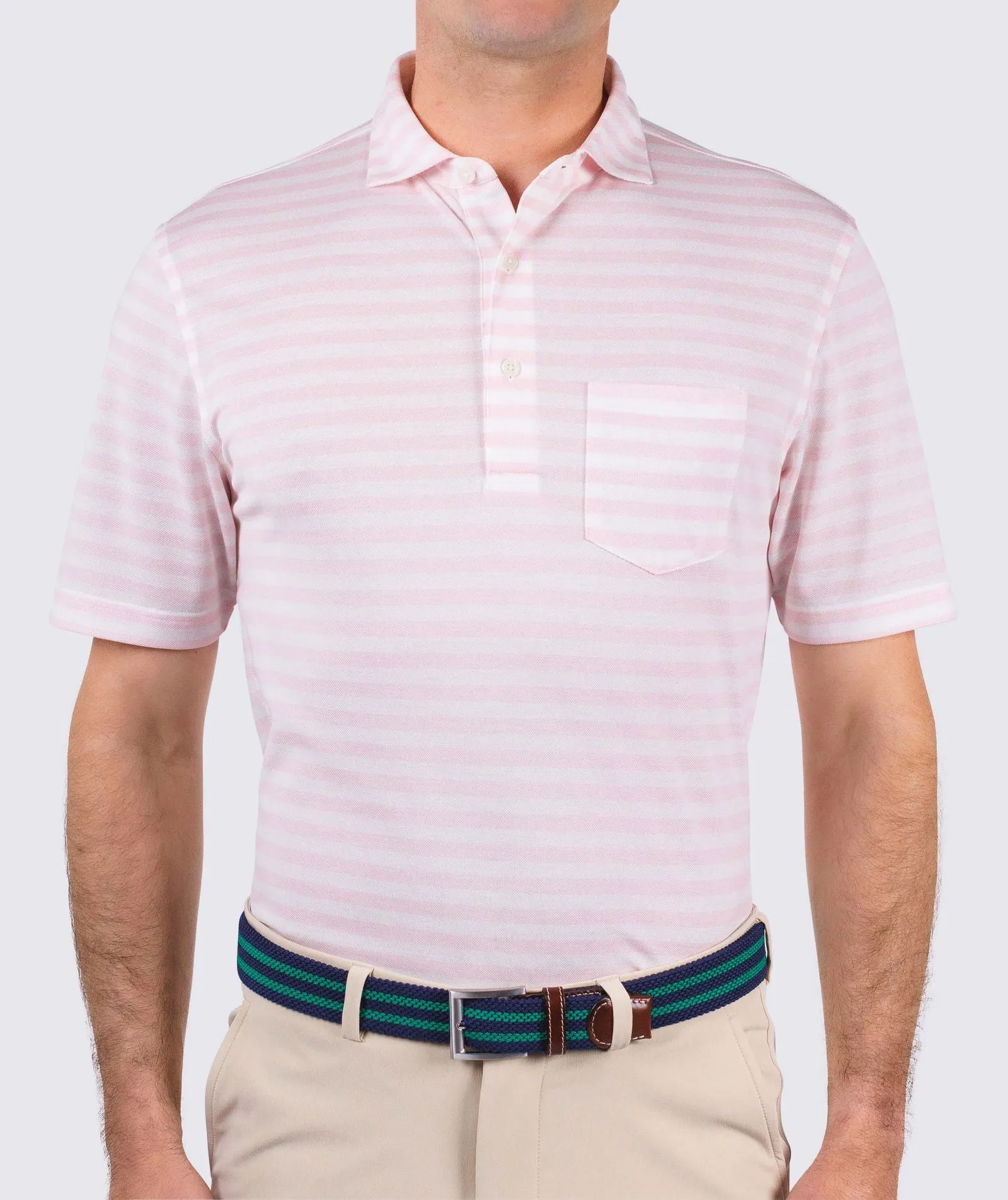 Cole Cotton Stripe Performance Polo