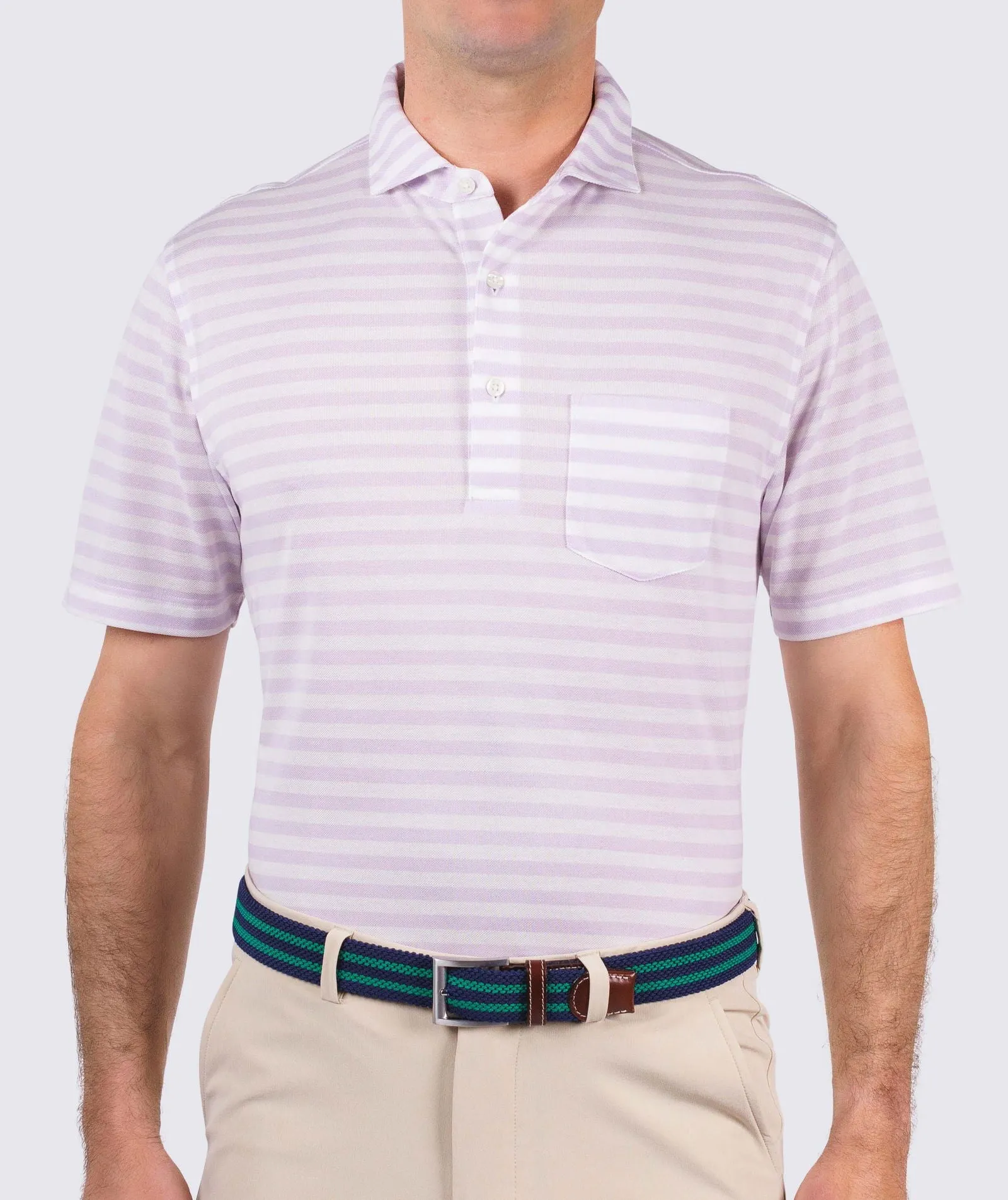 Cole Cotton Stripe Performance Polo