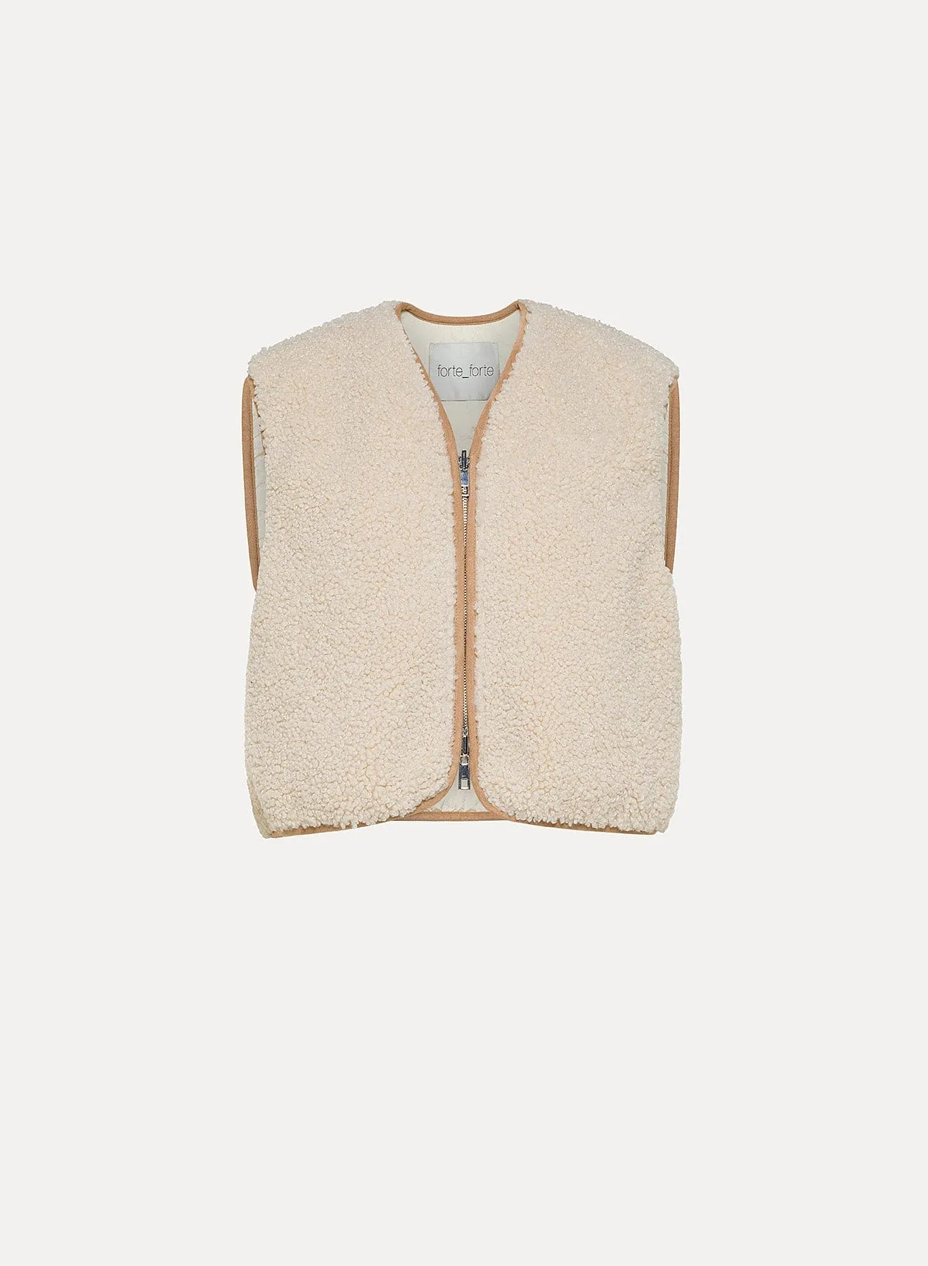 eco-sherling and nylon double face waistcoat