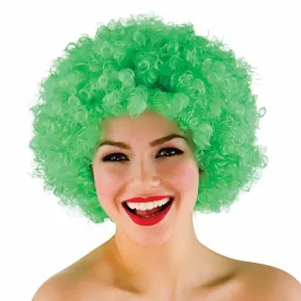 Funky Green Afro Wig 70s Disco Boogie Clown Fancy Dress