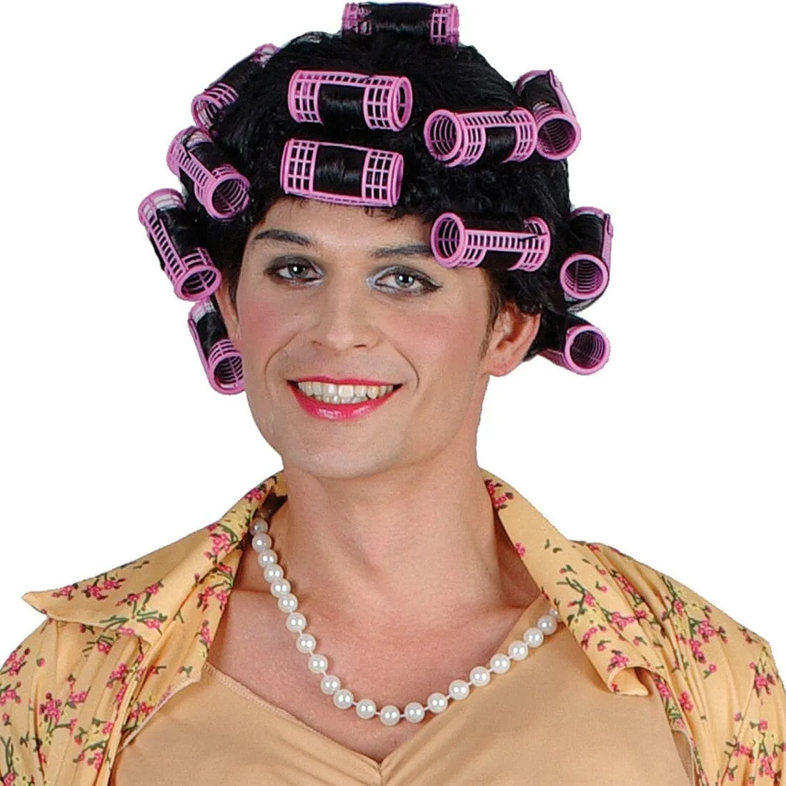 Funny Housewife Wig Curlers Rollers Fancy Dress Halloween