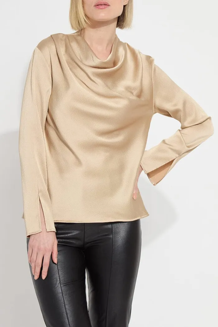 High Cowl Neck Blouse