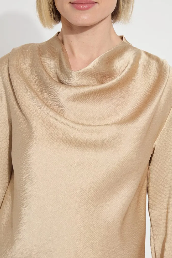 High Cowl Neck Blouse