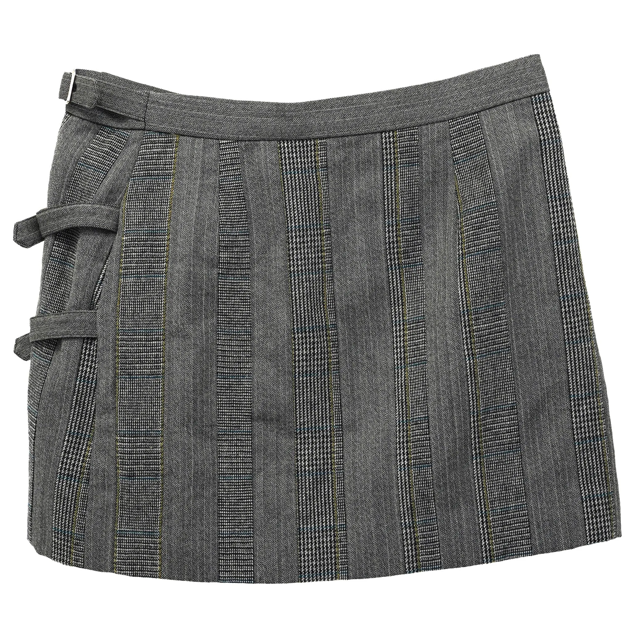 JEWEL WRAP SKIRT / GREY