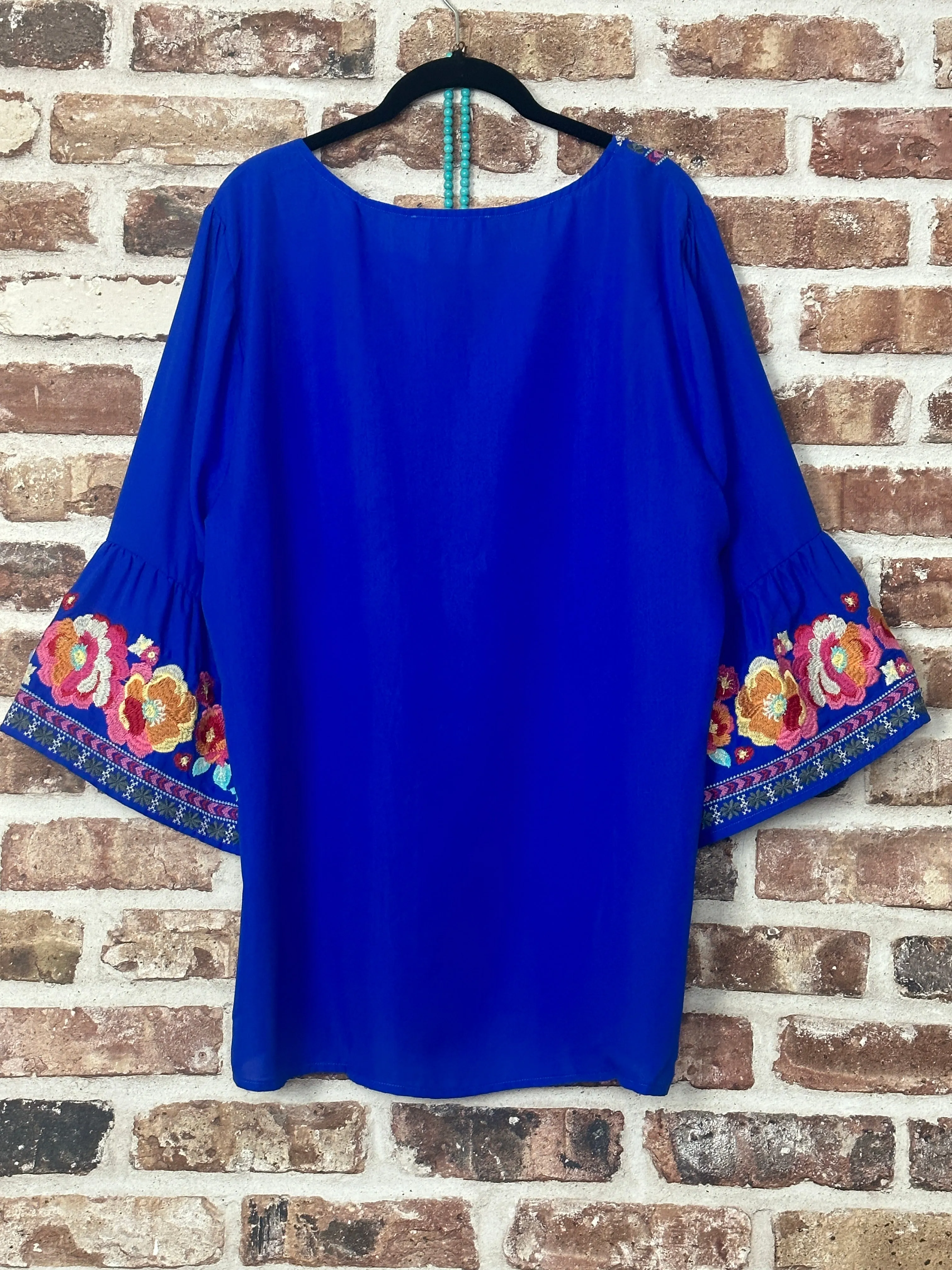 Jolie Embroidered Royal Blue Tunic