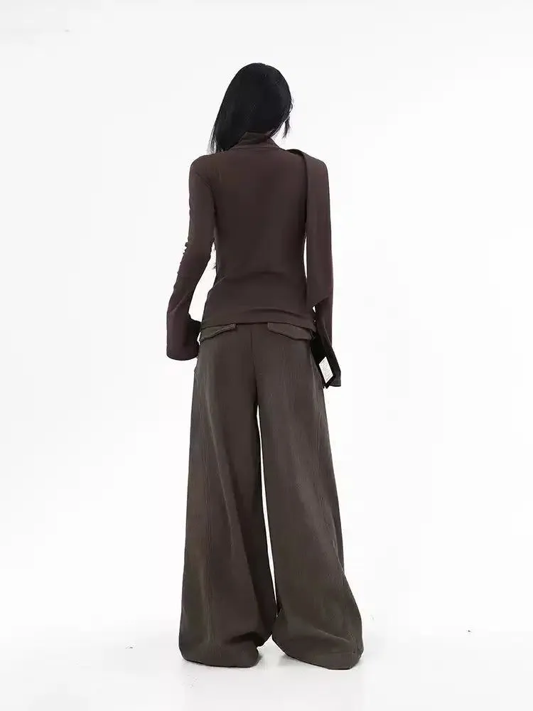 Lazy Corduroy Wide Leg Pants