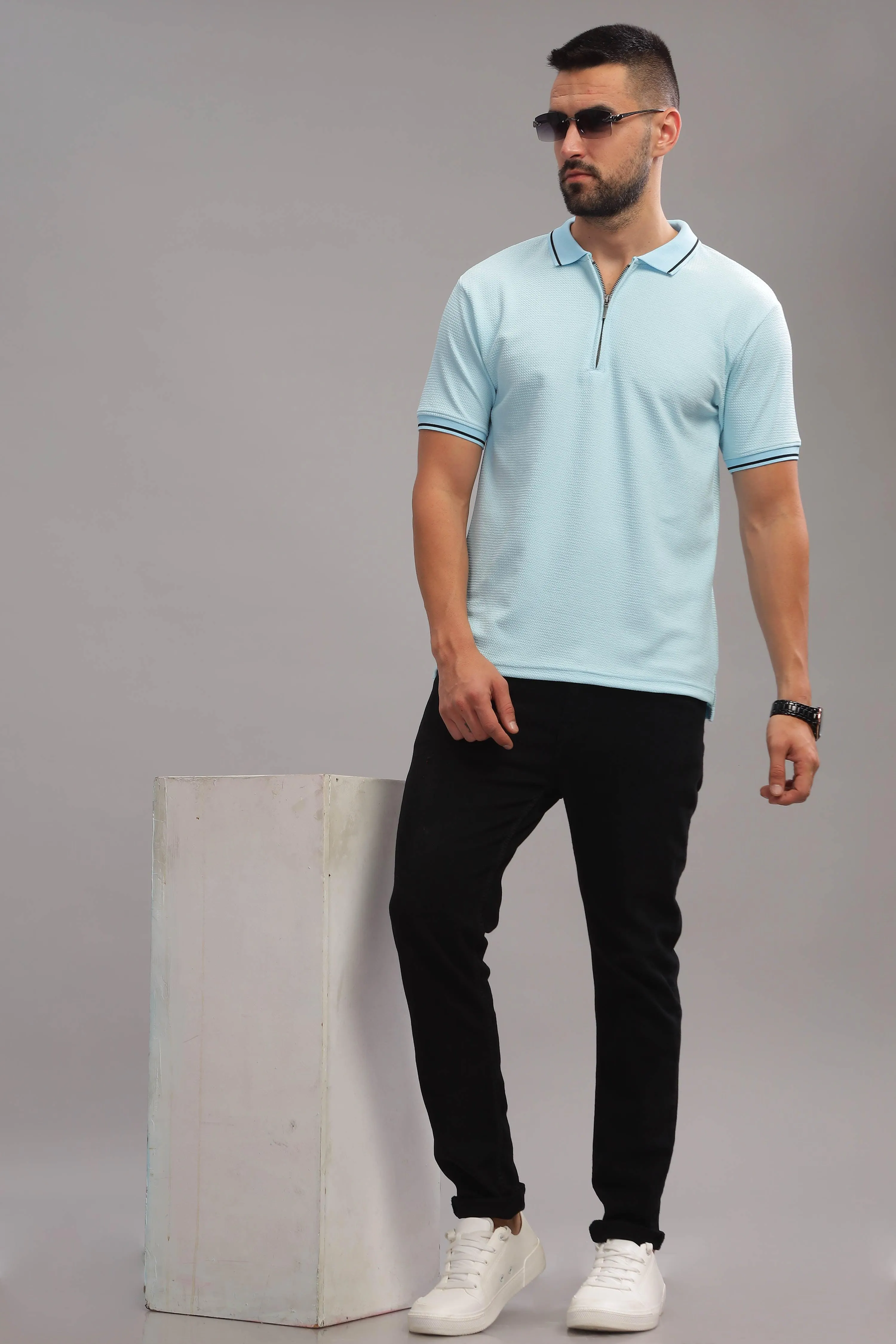 Neu Blue Mens Polo Shirt