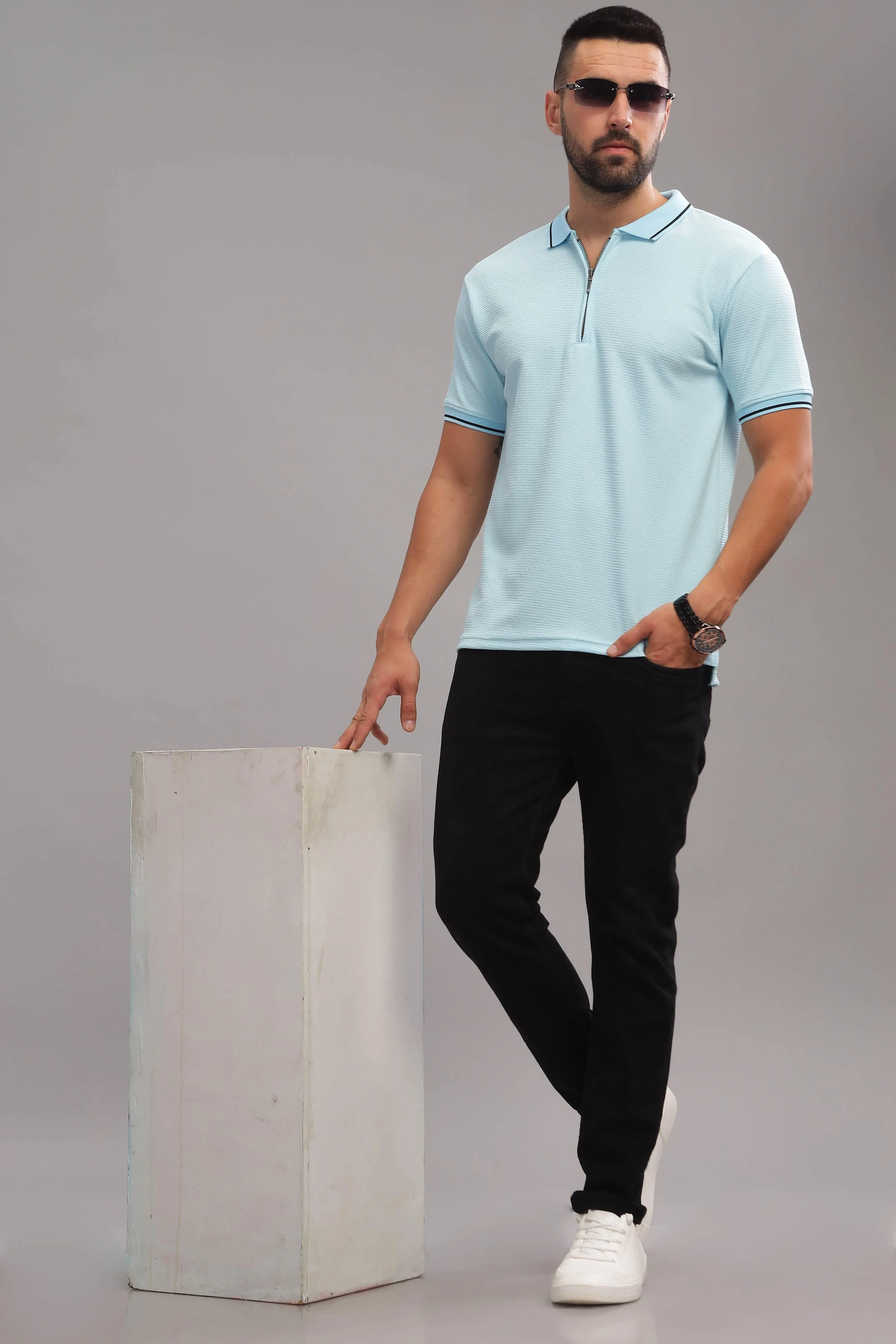 Neu Blue Mens Polo Shirt