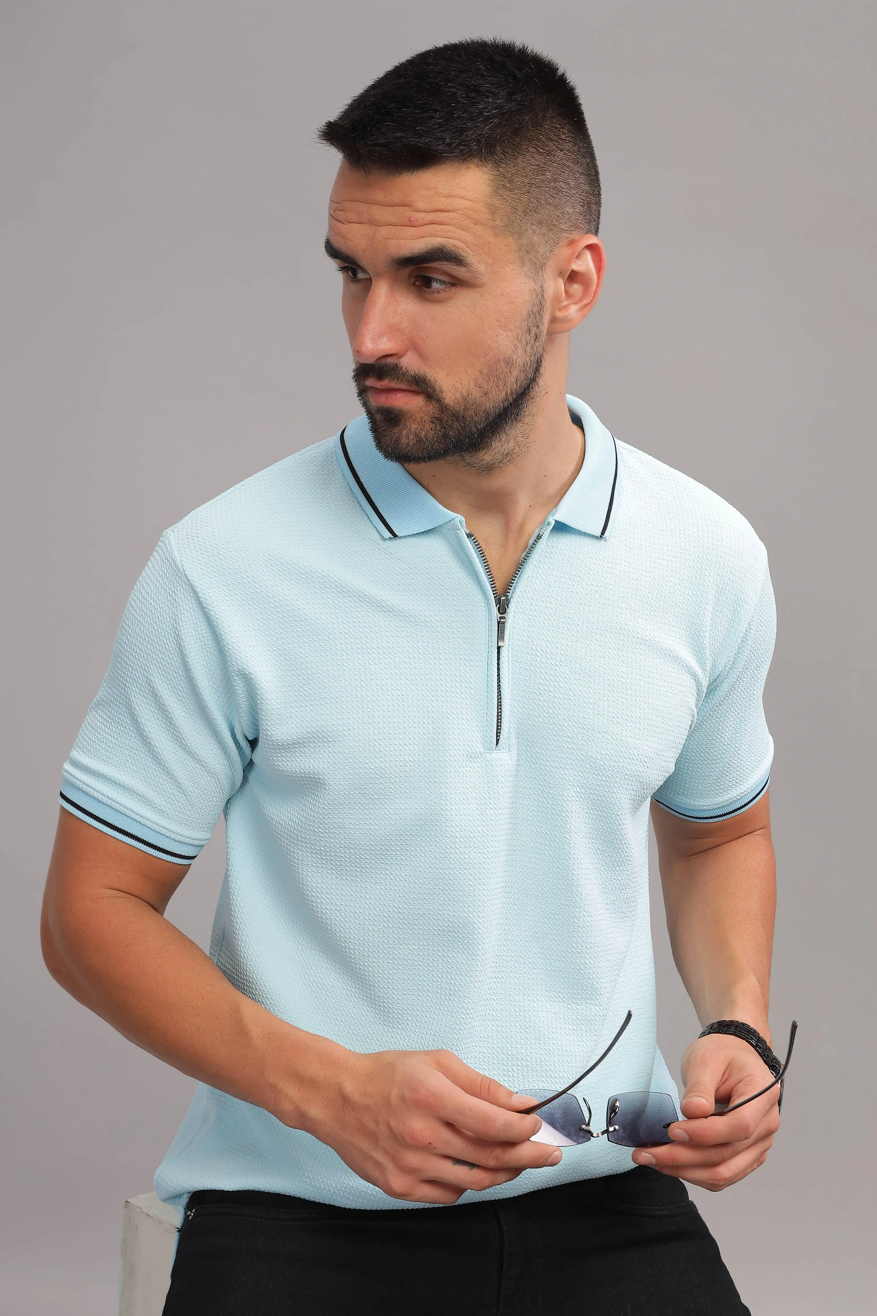 Neu Blue Mens Polo Shirt