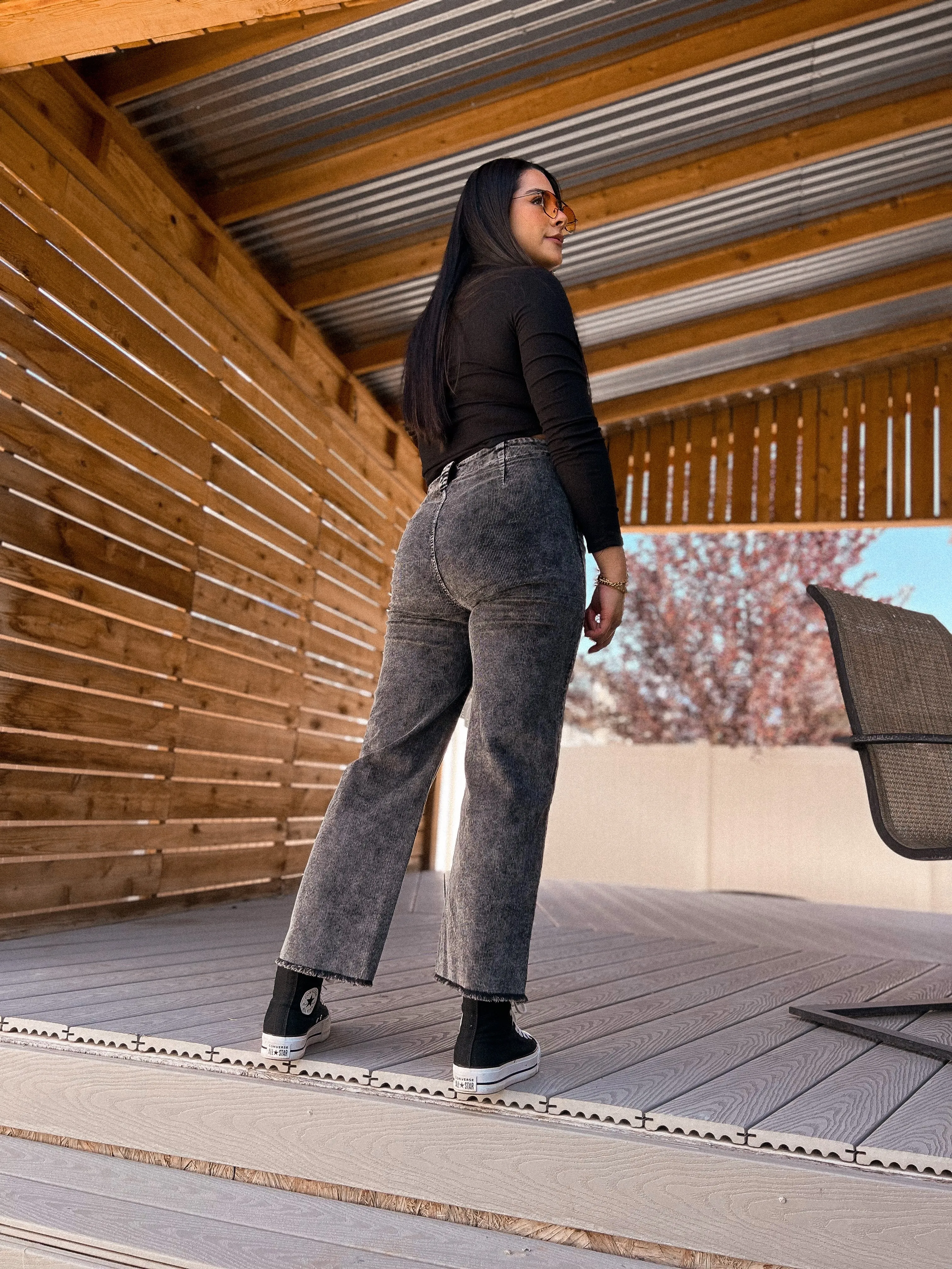 off guard corduroy wide leg pants