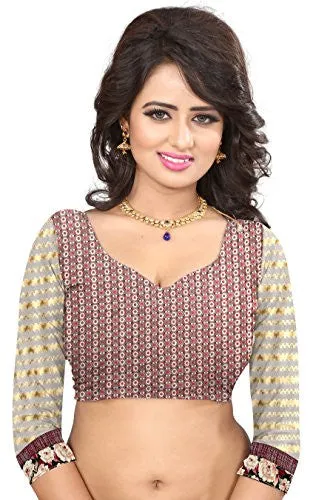 Oomph! Women's Georgette Sarees Party Wear/Fancy Georgette Sarees/Printed Georgette Sarees - Sangria &amp; Lace