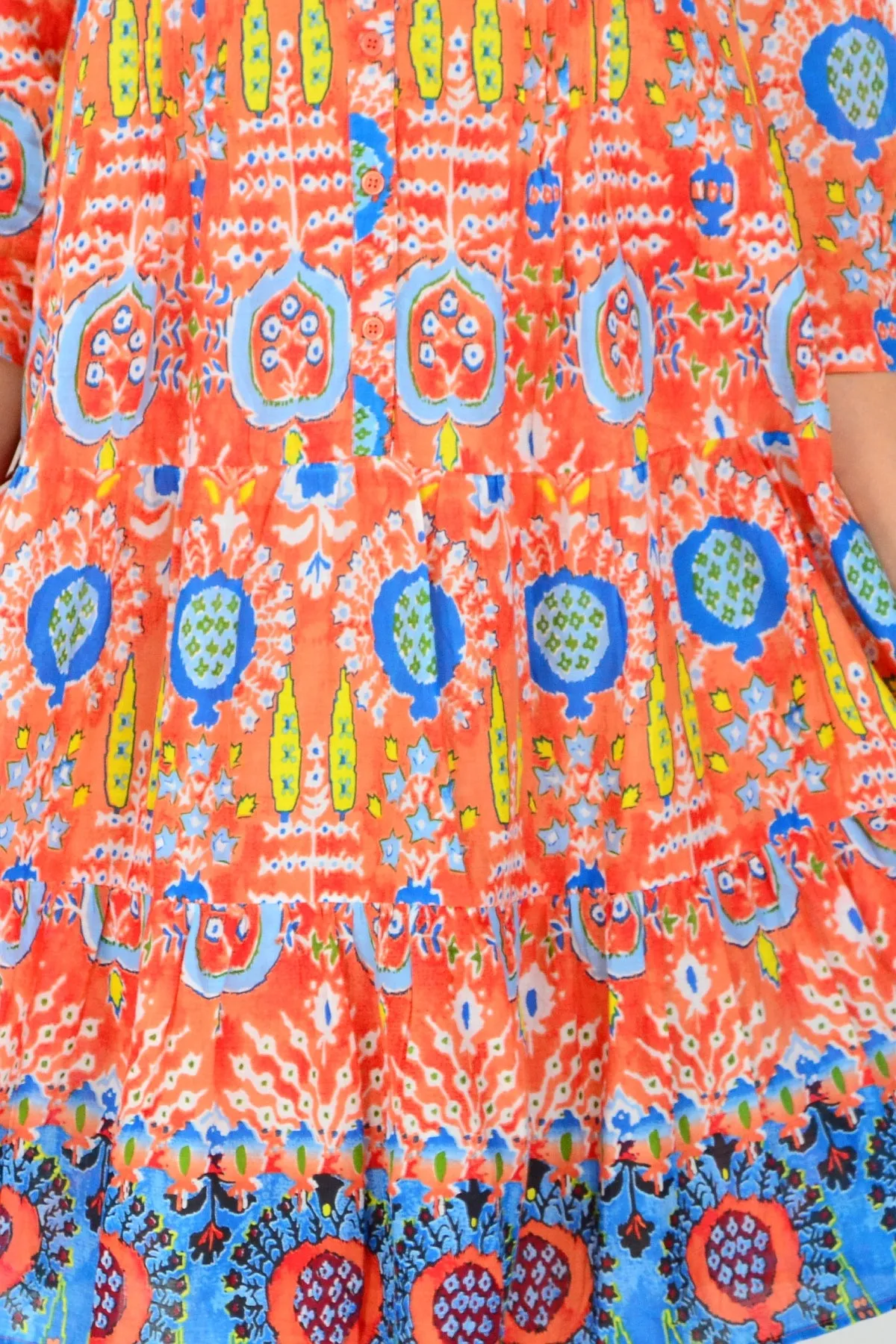 Orange Blue Beth Tunic Dress