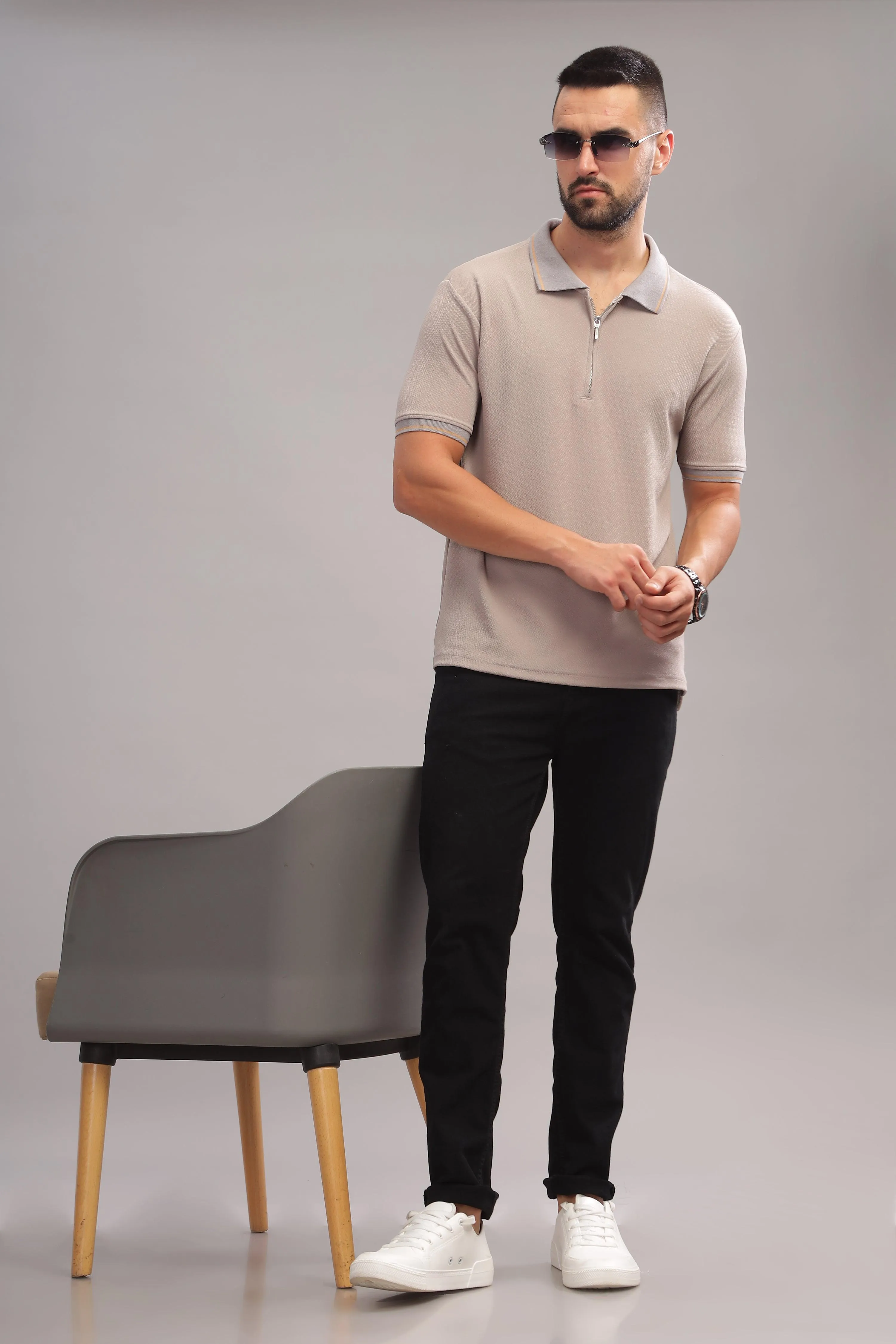 Perfectly Pearled Mens Polo Shirt