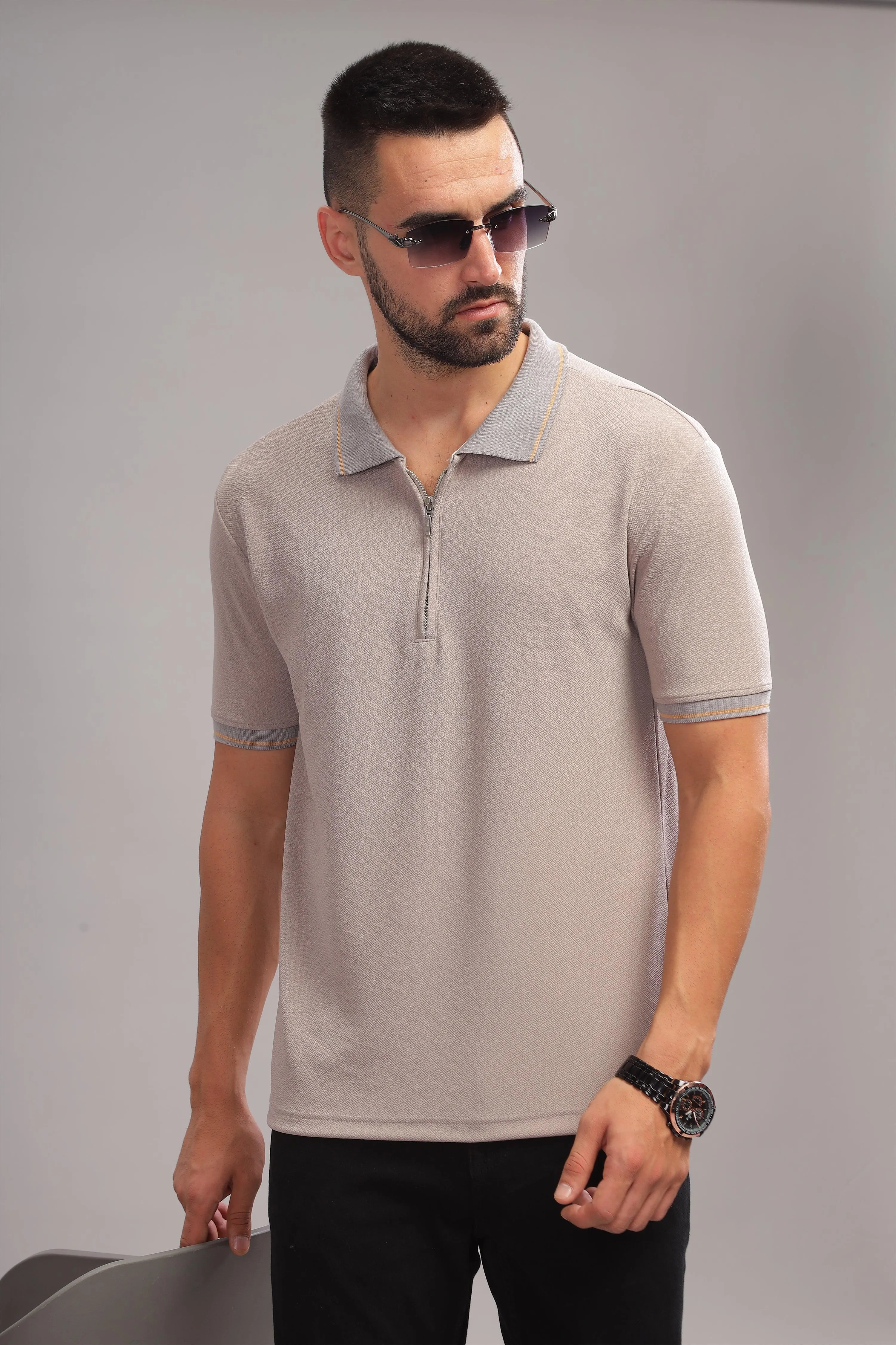 Perfectly Pearled Mens Polo Shirt