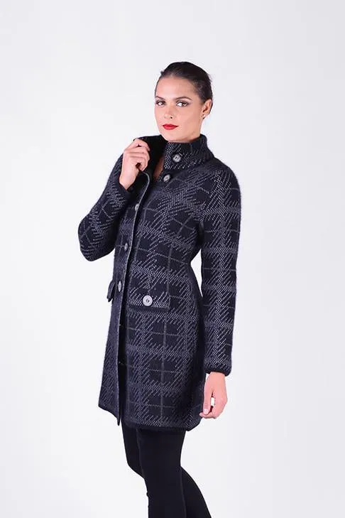 Possum Merino Tartan Longline Coat