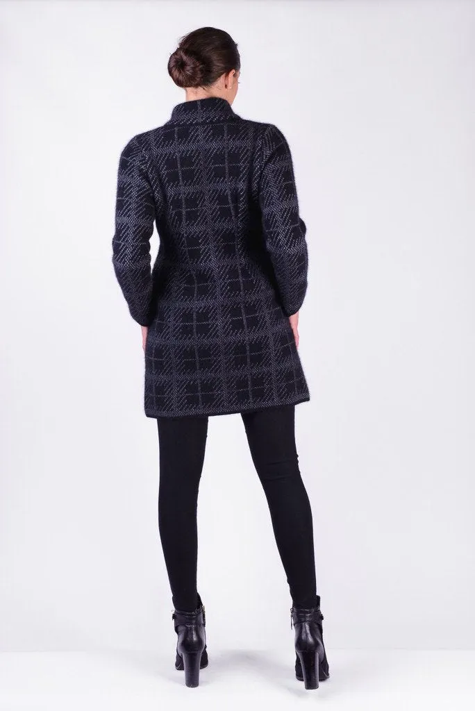 Possum Merino Tartan Longline Coat