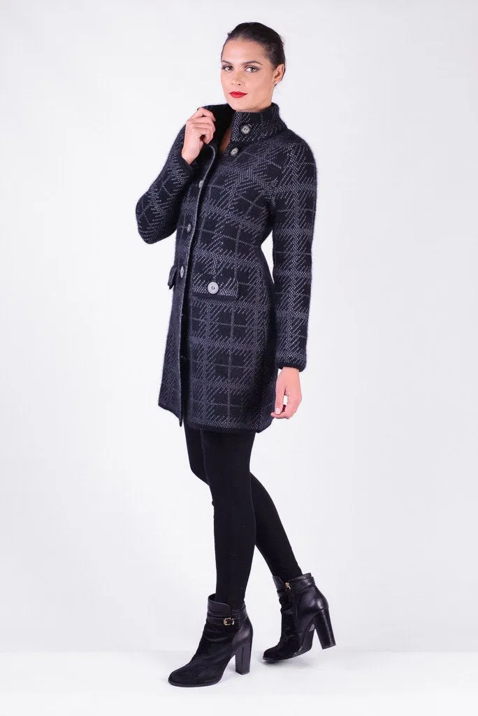 Possum Merino Tartan Longline Coat