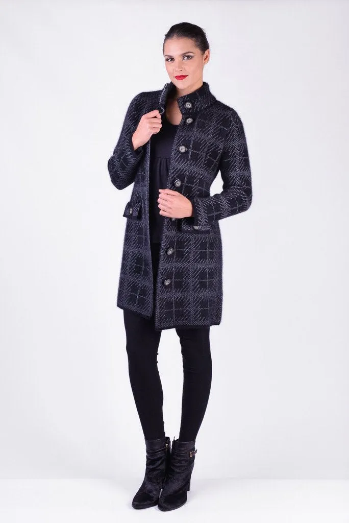 Possum Merino Tartan Longline Coat