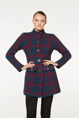 Possum Merino Tartan Longline Coat