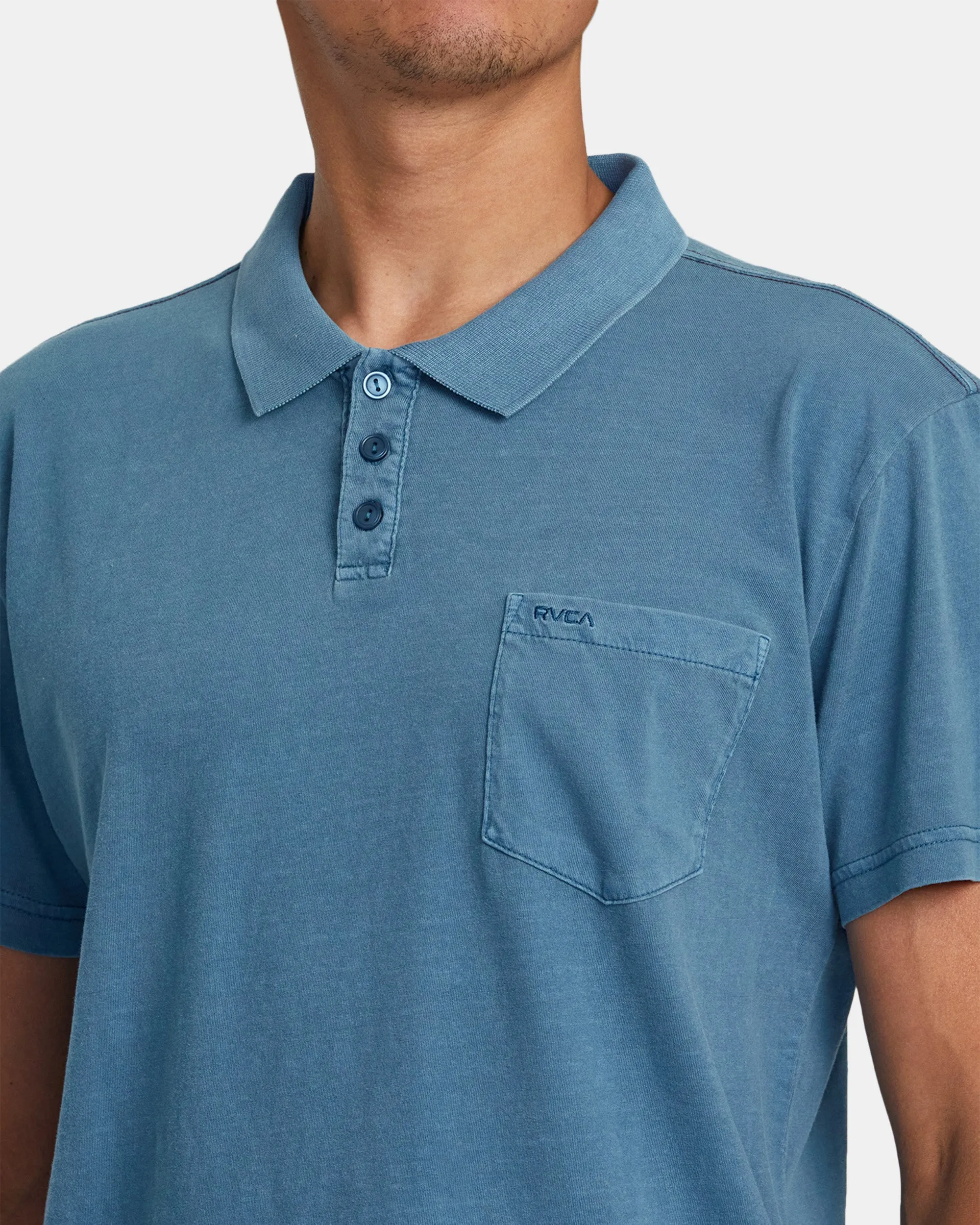 PTC Pigment Polo Shirt - Cool Blue