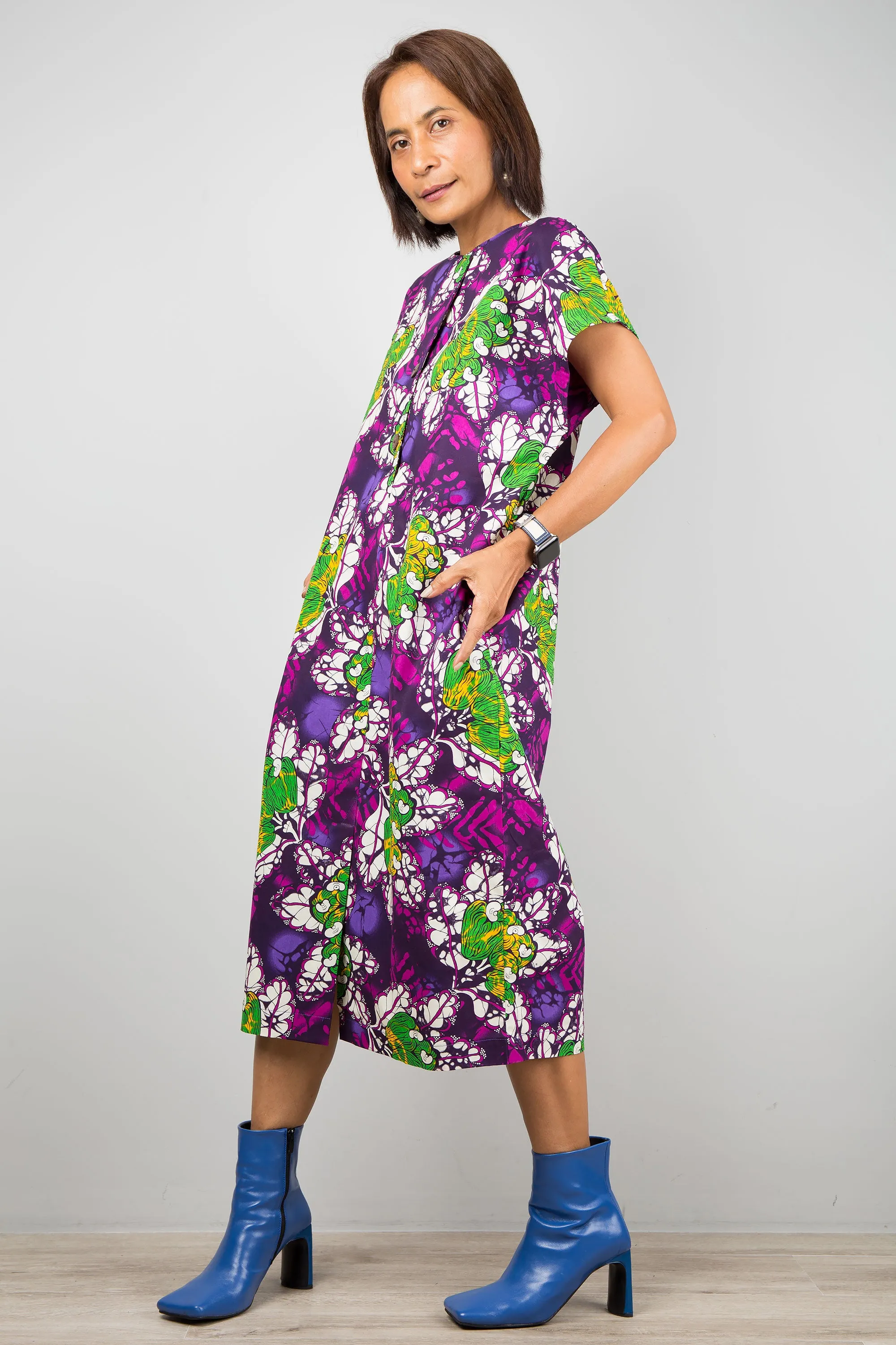 Purple ankara dress