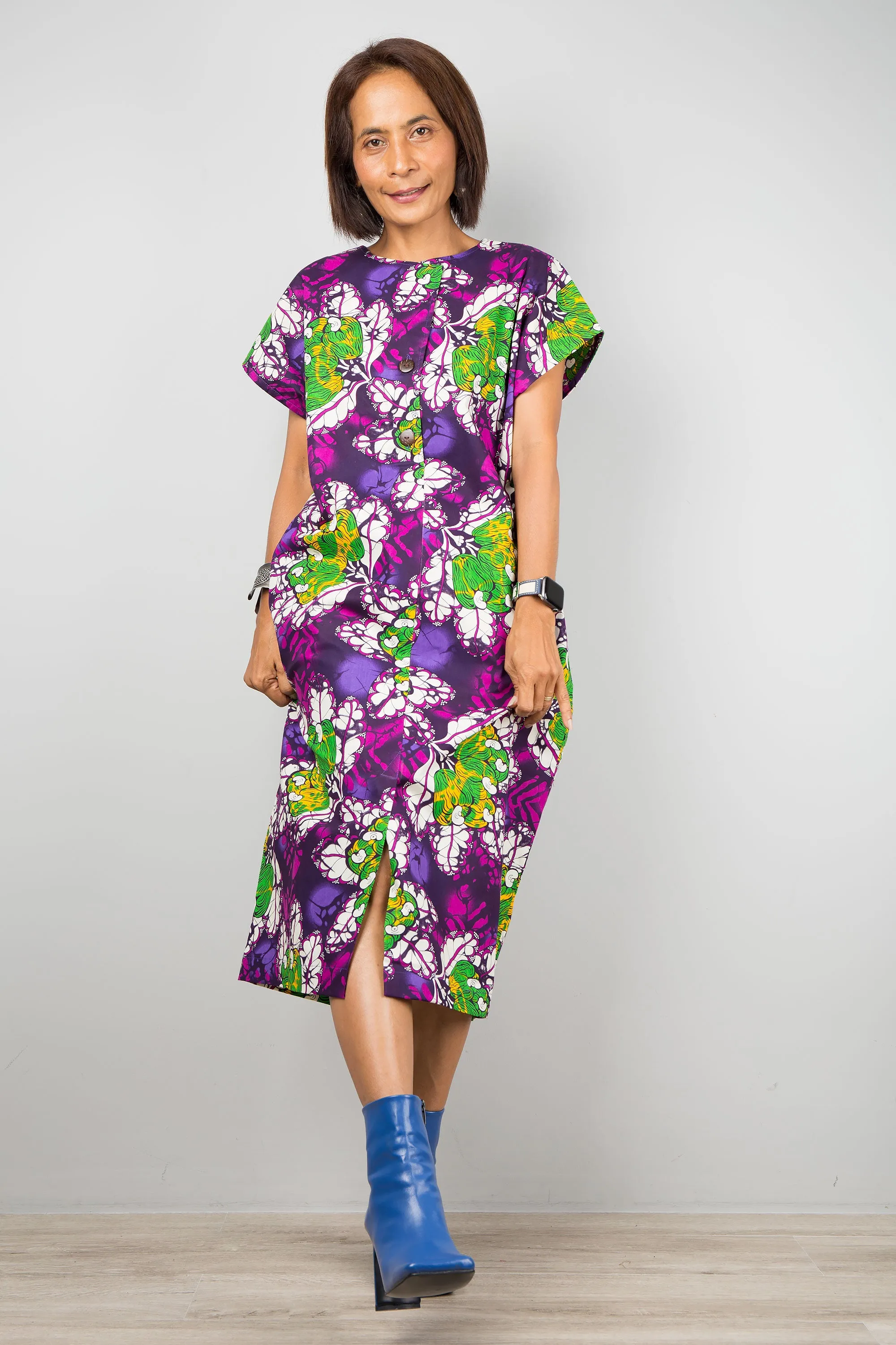 Purple ankara dress