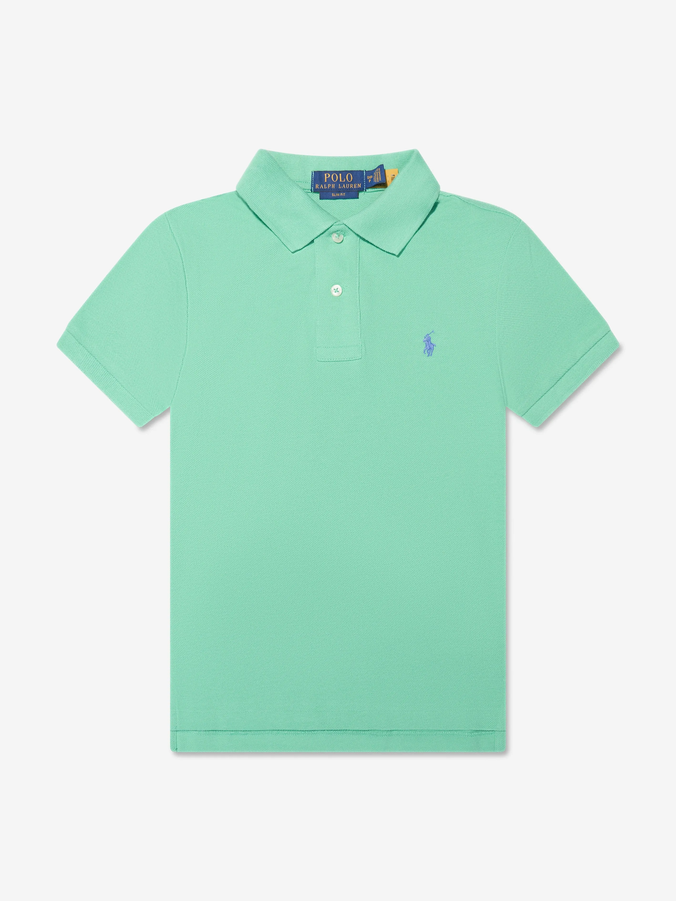 Ralph Lauren Boys Slim Fit Polo Shirt in Green