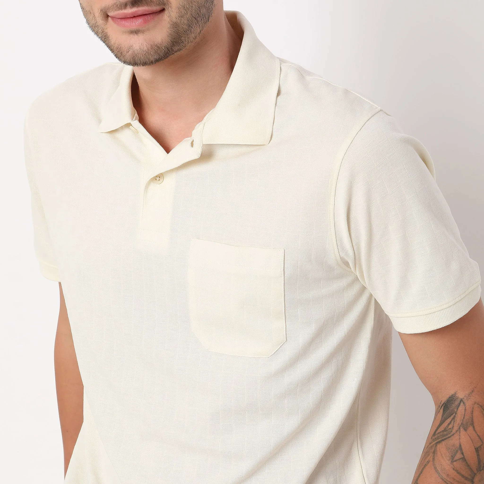 Regular Fit Structured Polo T-Shirt