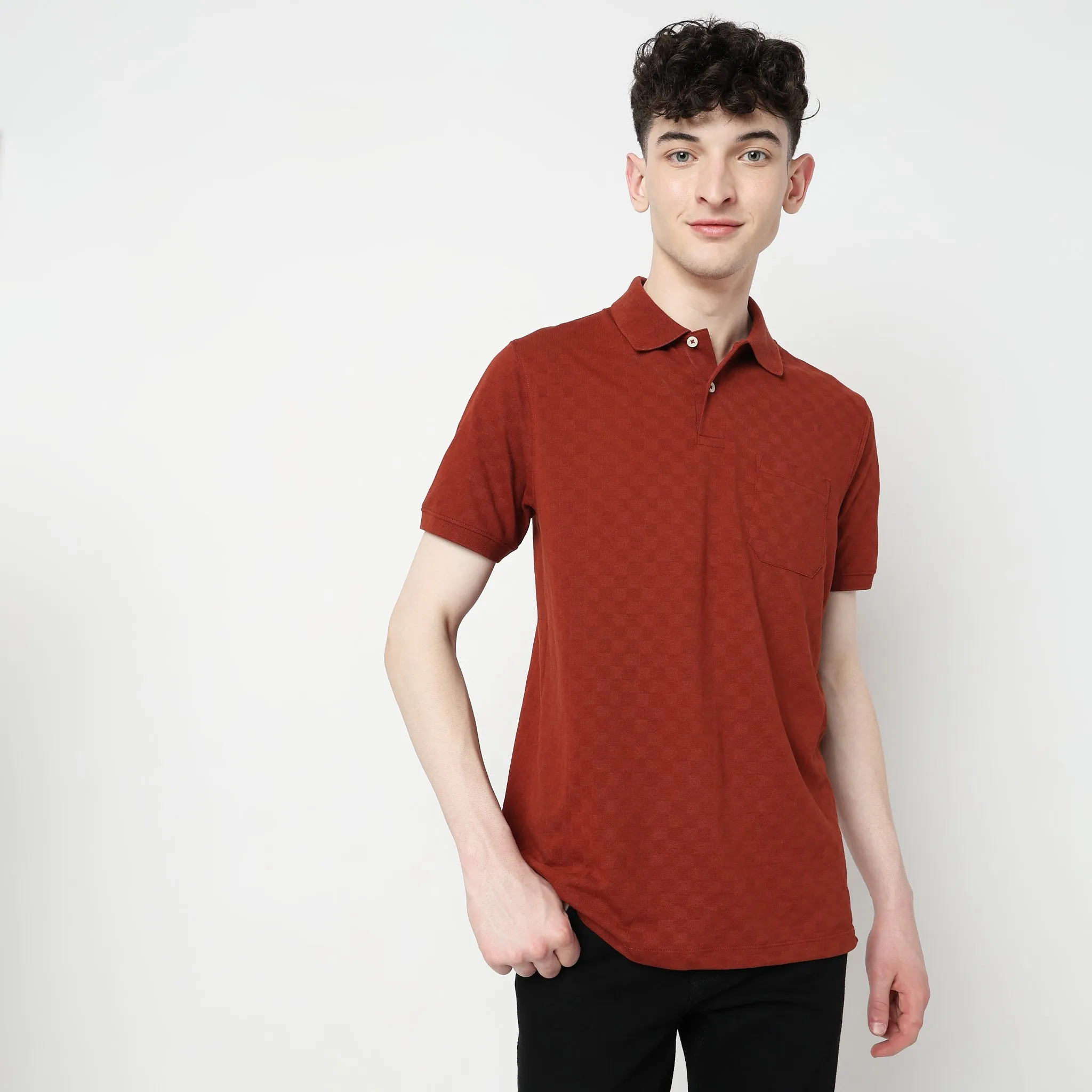 Regular Fit Structured Polo T-Shirt