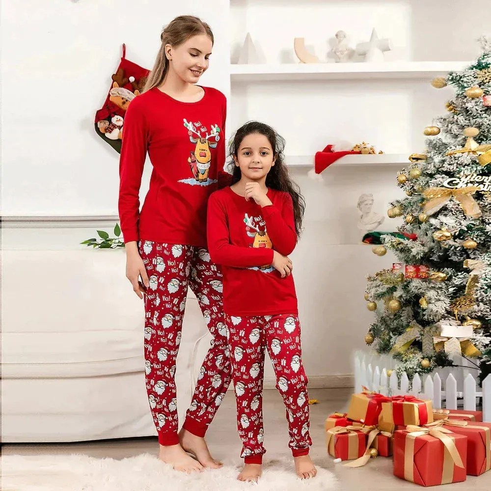 Reindeer And Santa Christmas Matching Set