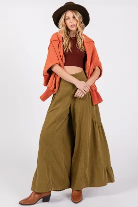 SAGE   FIG High Rise Corduroy Wide Leg Pants